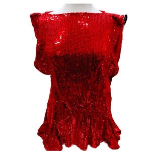 EUC vintage FREE PEOPLE sequin top